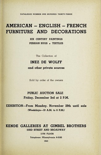 American - English - French furniture and decorations, XIX century paintings, Persian rugs, textiles