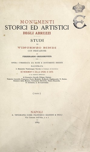 Monumenti storici ed artistici degli Abruzzi