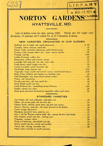 List of dahlia roots for sale