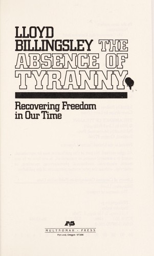 The absence of tyranny
