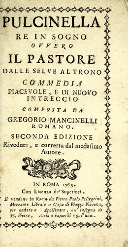 Pulcinella, re in sogno, ovvero, Il pastore dalle selve al trono