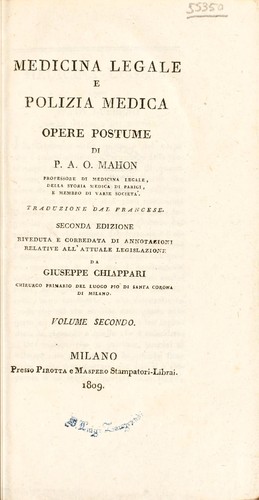 Medicina legale e polizia medica ...