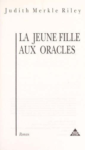 La jeune fille aux oracles