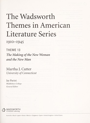 The Wadsworth themes in American literature series, 1910-1945
