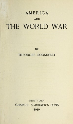 America and the World War