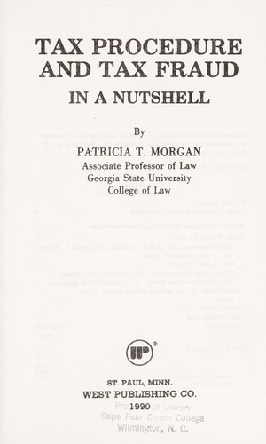 Tax procedure and tax fraud in a nutshell