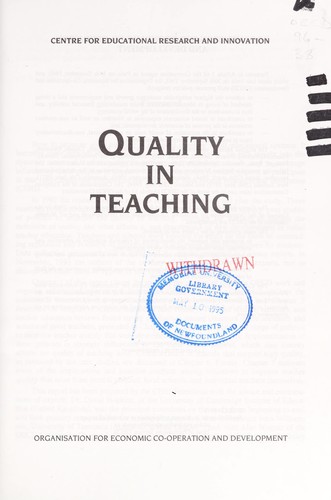 Quality in teaching.