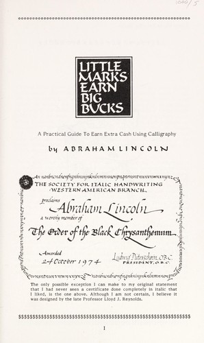 Little marks earn big bucks