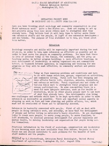 Developing project work in sociology and community orgranization