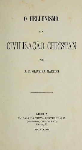 O hellenismo e a civilisação christan