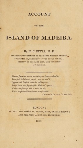 Account of the island of Madeira