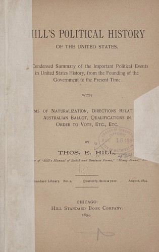 Hill's political history of the United States