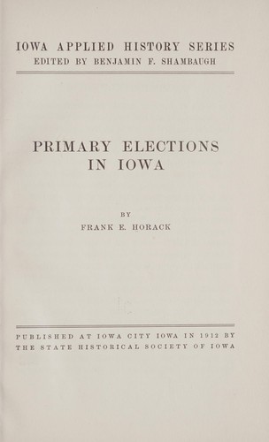 Primary elections in Iowa