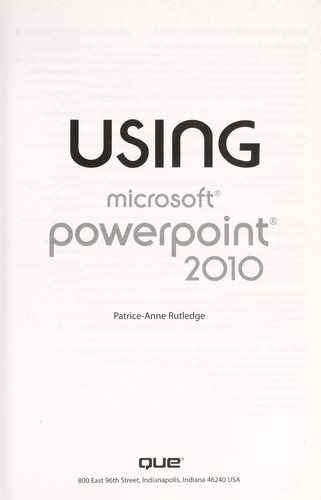 Using Microsoft PowerPoint 2010
