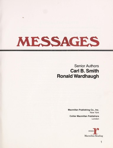 Messages (Series R, Macmillan Reading)