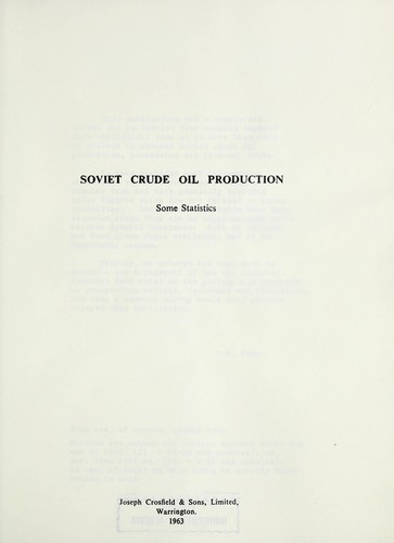 Soviet crude oil production