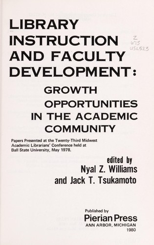 Library instruction and faculty development