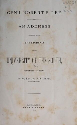 Gen'l. Robert E. Lee