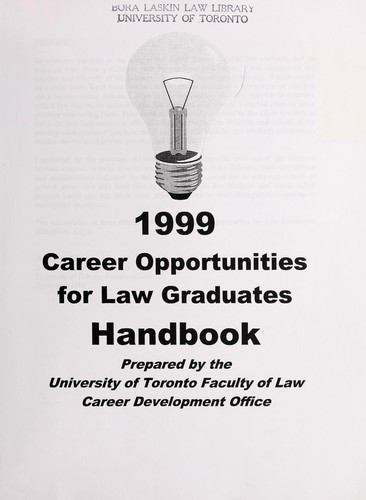 1999 career opportunities for law graduates handbook