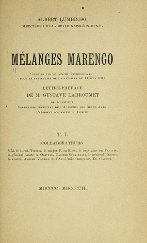 Mélanges Marengo