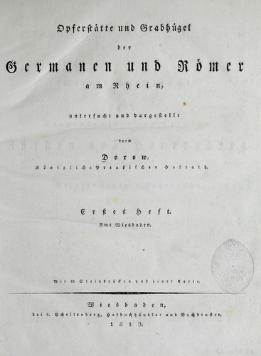 Opferstätte und Grabhügel der Germanen und Römer am Rhein