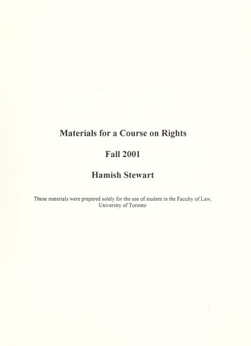 Materials for a course on rights