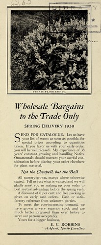 Wholesale bargains to the trade only