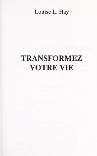 Transformez votre vie