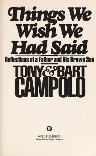 Things We Wish We Had Said