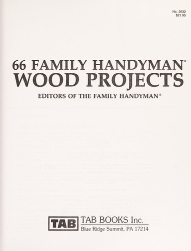 66 Family handyman wood projects