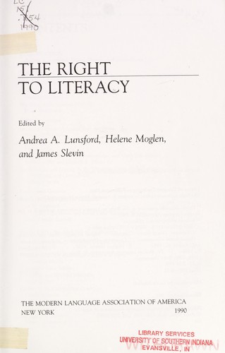 The Right to literacy