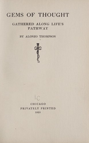 Gems of thought gathered along life's pathway