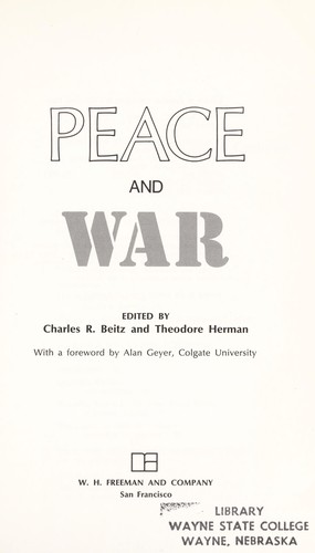Peace and war