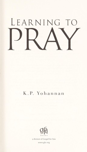 Learning to pray