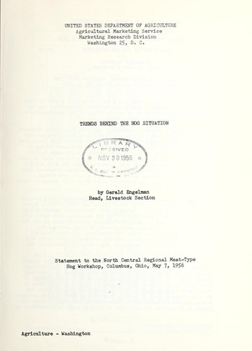 Trends behind the hog situation