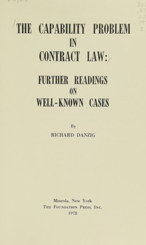 The capability problem in contract law