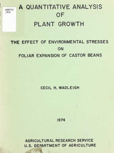 A quantitative analysis of plant growth: the effect of environmental stresses on foliar expansion in castor beans
