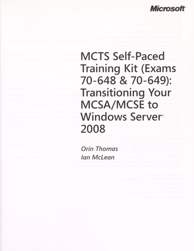 MCTS self -paced training kit (exams 70-648 & 70-649)