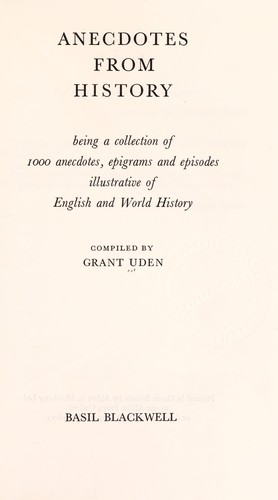 Anecdotes from history