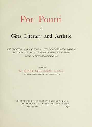 Pot pourri of gifts literary and artistic