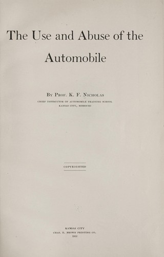 The use and abuse of the automobile