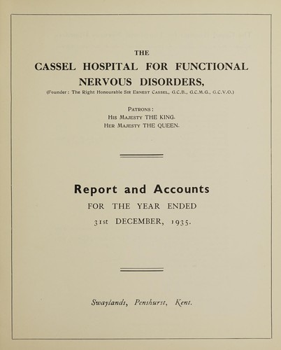 Report and accounts for the year ended 31st December, 1935