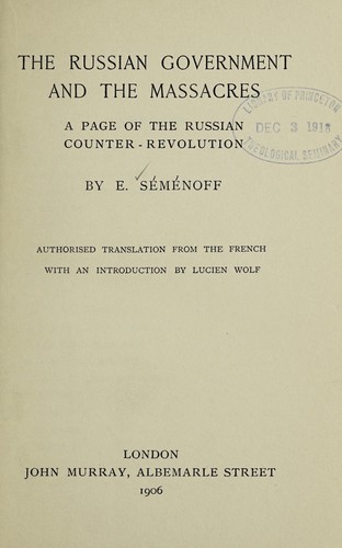 The Russian government and the massacres