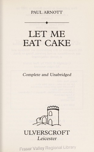 Let me eat cake