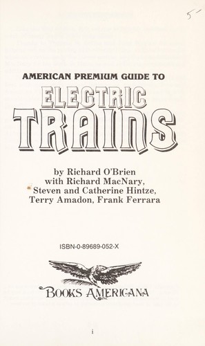 American premium guide to electric trains