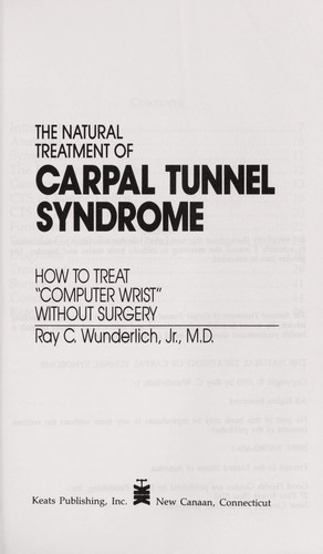 The natural treatment of Carpal Tunnel Syndrome