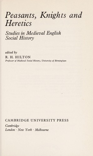 Peasants, knights, and heretics