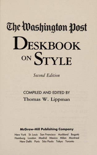 The Washington Post deskbook on style