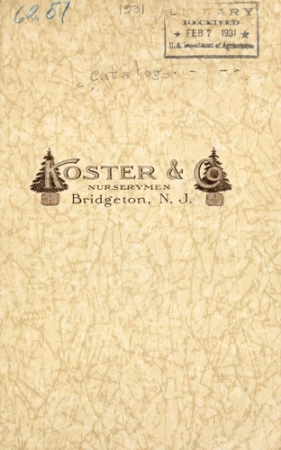 Plants for permanent beauty, 1931