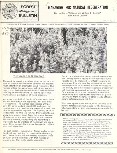 Managing for natural regeneration